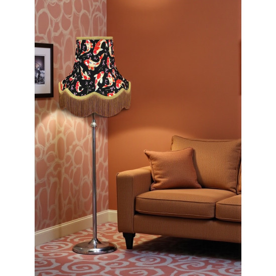 Oriental Black and Gold Koi Carp Fabric Lampshades