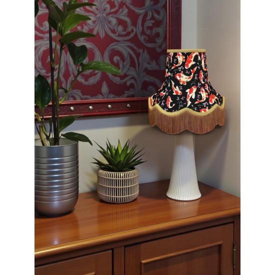 Oriental Black and Gold Koi Carp Fabric Lampshades