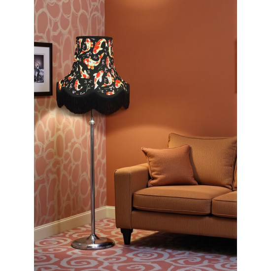 Oriental Black Koi Carp Fabric Lampshades