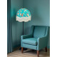 Oriental Jade Koi Carp Dome Fabric Lampshade