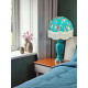 Oriental Jade Koi Carp Dome Fabric Lampshade