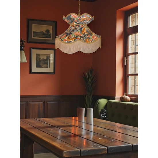 Oriental Koi Carp Victorian Fabric Lampshades