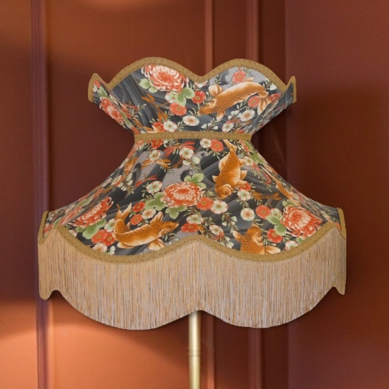 Oriental Koi Carp Victorian Fabric Lampshades