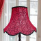 Black and Red Lace Modern Scalloped Fabric Lampshades