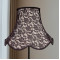 Cream and Black Lace Modern Scalloped Fabric Lampshade
