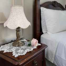 Cream French Lace Modern Scalloped Fabric Lampshades