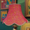 Gold and Red Lace Modern Fabric Lampshades