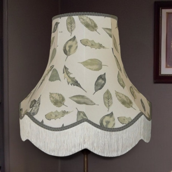 Autumn Leaf Fabric Scalloped Lampshades