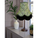 Botanical Palm Leaf Fabric Scalloped Bottom Lampshades