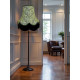 Botanical Palm Leaf Fabric Scalloped Bottom Lampshades