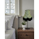 Botanical Palm Leaf Fabric Scalloped Bottom Lampshades