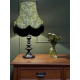 Botanical Palm Leaf Fabric Scalloped Bottom Lampshades