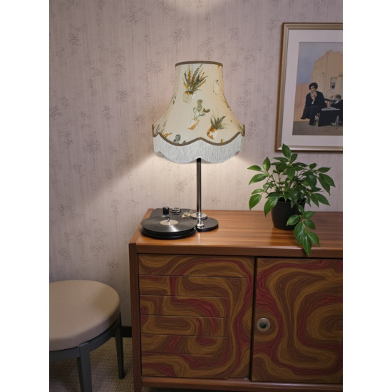 Cactus Taupe Fabric Scalloped Lampshades