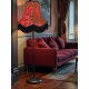 Rouge Red and Brown Leaf Single Fabric Lampshades