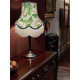 Cream Tropical Palm Leaf Scalloped Fabric Lampshade