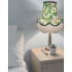 Cream Tropical Palm Leaf Scalloped Fabric Lampshade