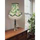Cream Tropical Palm Leaf Scalloped Fabric Lampshade
