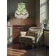 Cream Tropical Palm Leaf Scalloped Fabric Lampshade
