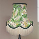 Cream Tropical Palm Leaf Scalloped Fabric Lampshade