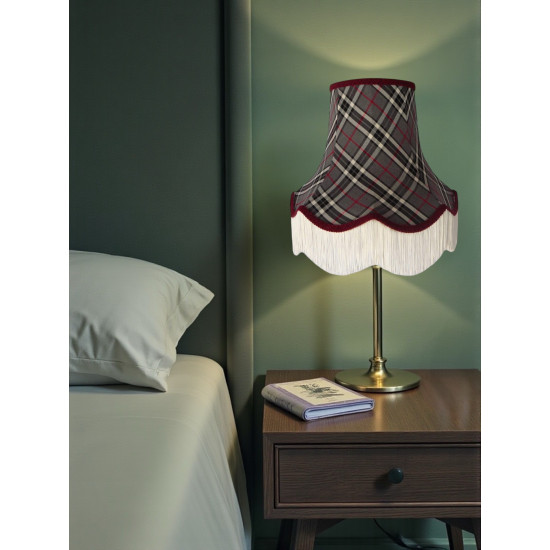 Grey and Red Tartan Fabric Lampshades