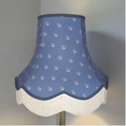Blue Anchors Nautical Fabric Lampshade