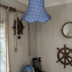 Blue Anchors Nautical Modern Lampshade 