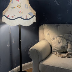 Padstow Nautical Sailing Fabric Lampshade