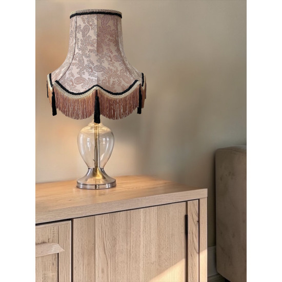 Paisley Jacquard Antique Gold and Black Lampshade