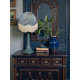 Paisley Jacquard Aqua Blue and Cream Dome Lampshade
