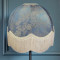 Paisley Jacquard Aqua Blue and Cream Dome Lampshade