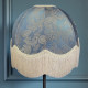 Paisley Jacquard Aqua Blue and Cream Dome Lampshade
