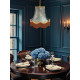 Paisley Jacquard Aqua Blue and Gold Lampshade