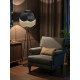 Paisley Jacquard Black and Cream Dome Lampshade