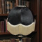 Paisley Jacquard Black and Cream Dome Lampshade