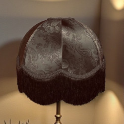 Paisley Jacquard Black Dome Fabric Lampshade
