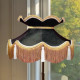 Paisley Jacquard Black Cream and Gold Victorian Lampshade