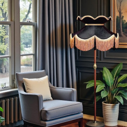Paisley Jacquard Black and Gold Victorian Lampshade