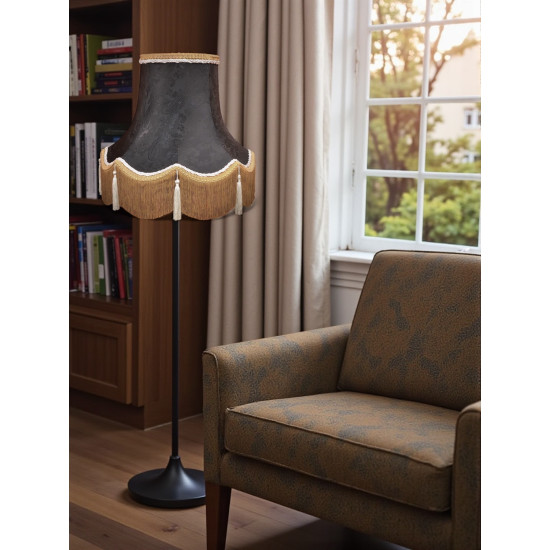 Paisley Jacquard Black and Gold Lampshade