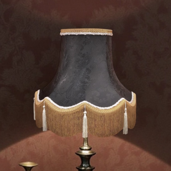Paisley Jacquard Black and Gold Lampshade