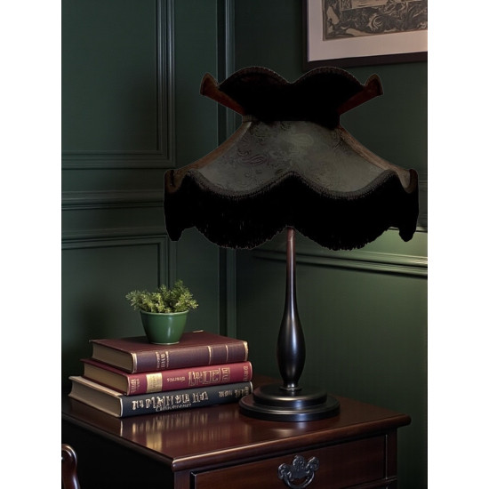 Paisley Jacquard Black Victorian Lampshade