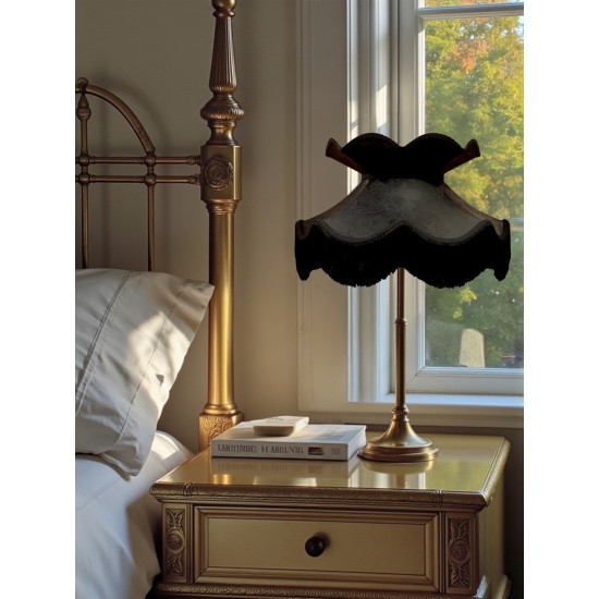 Paisley Jacquard Black Victorian Lampshade