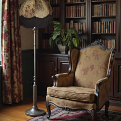 Paisley Jacquard Dark Bronze and Black Dome Lampshade