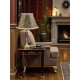 Paisley Jacquard Dark Bronze and Cream Fabric Tapered Empire Lampshade