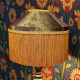 Paisley Jacquard Dark Bronze and Gold Tiffany Lampshade