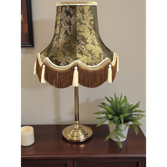 Paisley Jacquard Dark Bronze and Cream Lampshade