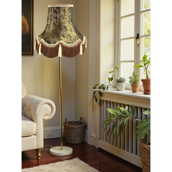 Paisley Jacquard Dark Bronze and Cream Lampshade
