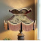 Paisley Jacquard Dark Bronze and Black Victorian Lampshade