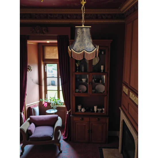 Paisley Jacquard Dark Bronze and Black Lampshade