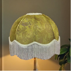 Paisley Jacquard Gold and Cream Dome Lampshade