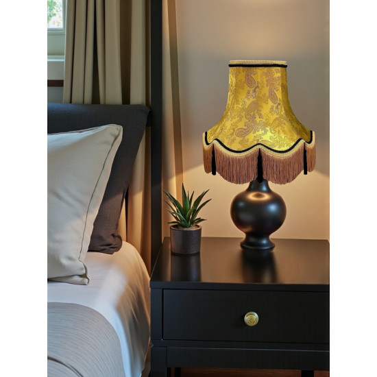 Paisley Jacquard Gold and Black Lampshade
